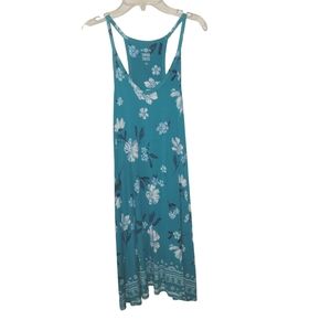 Blue Spaghetti strap floral dress XS